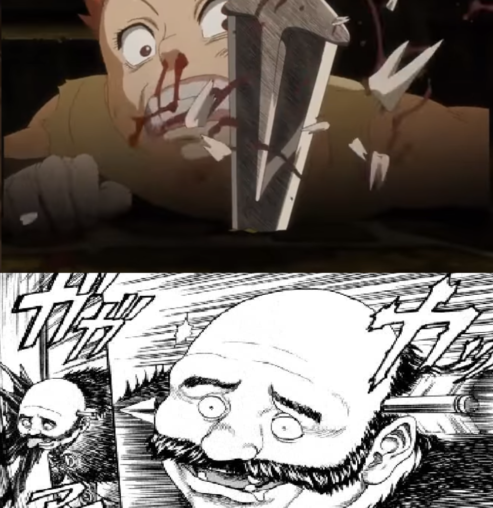 Berserk episódio 1 mangá vs anime comparação – Anima X Force